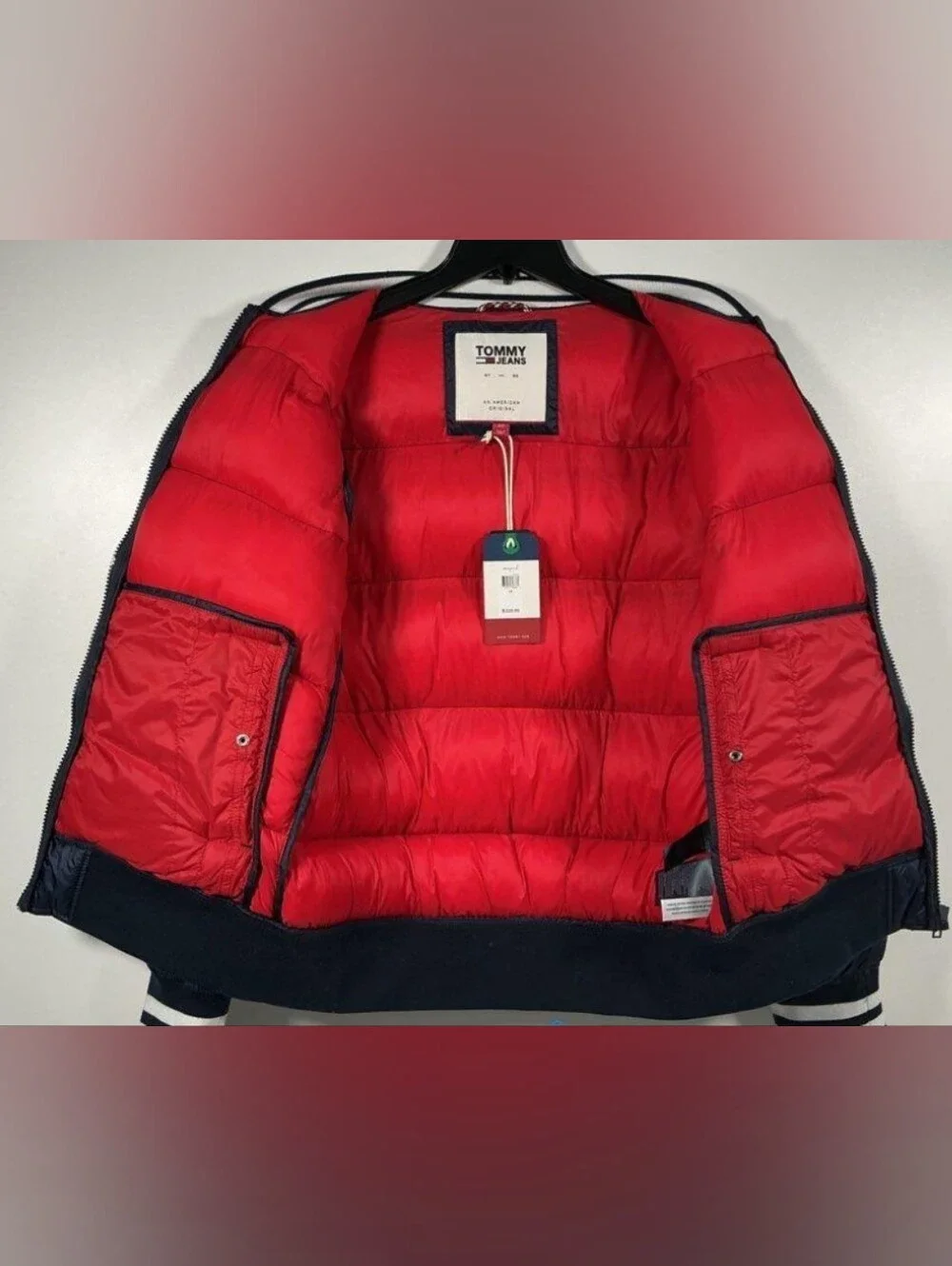 Men's Tommy Hilfiger Blue Logo Puffer Jacket